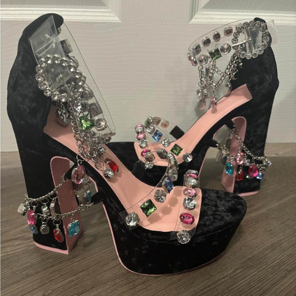 NWOB Dolls Kill / Sugar Thrillz Gem Holy Revelation Platform Heels